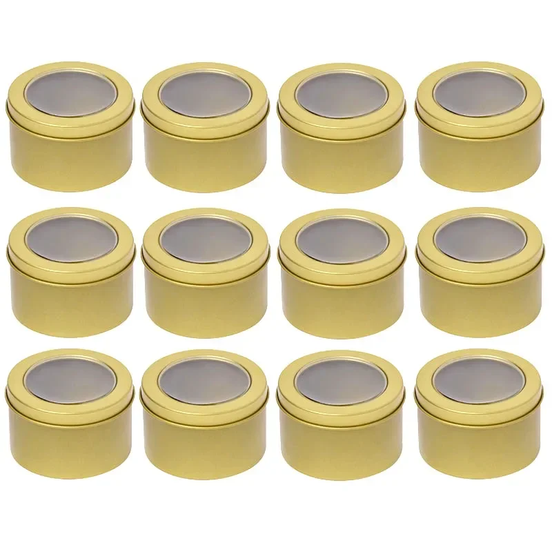 

Металлические банки для свечей 12 шт., черные, золотые, серебристые