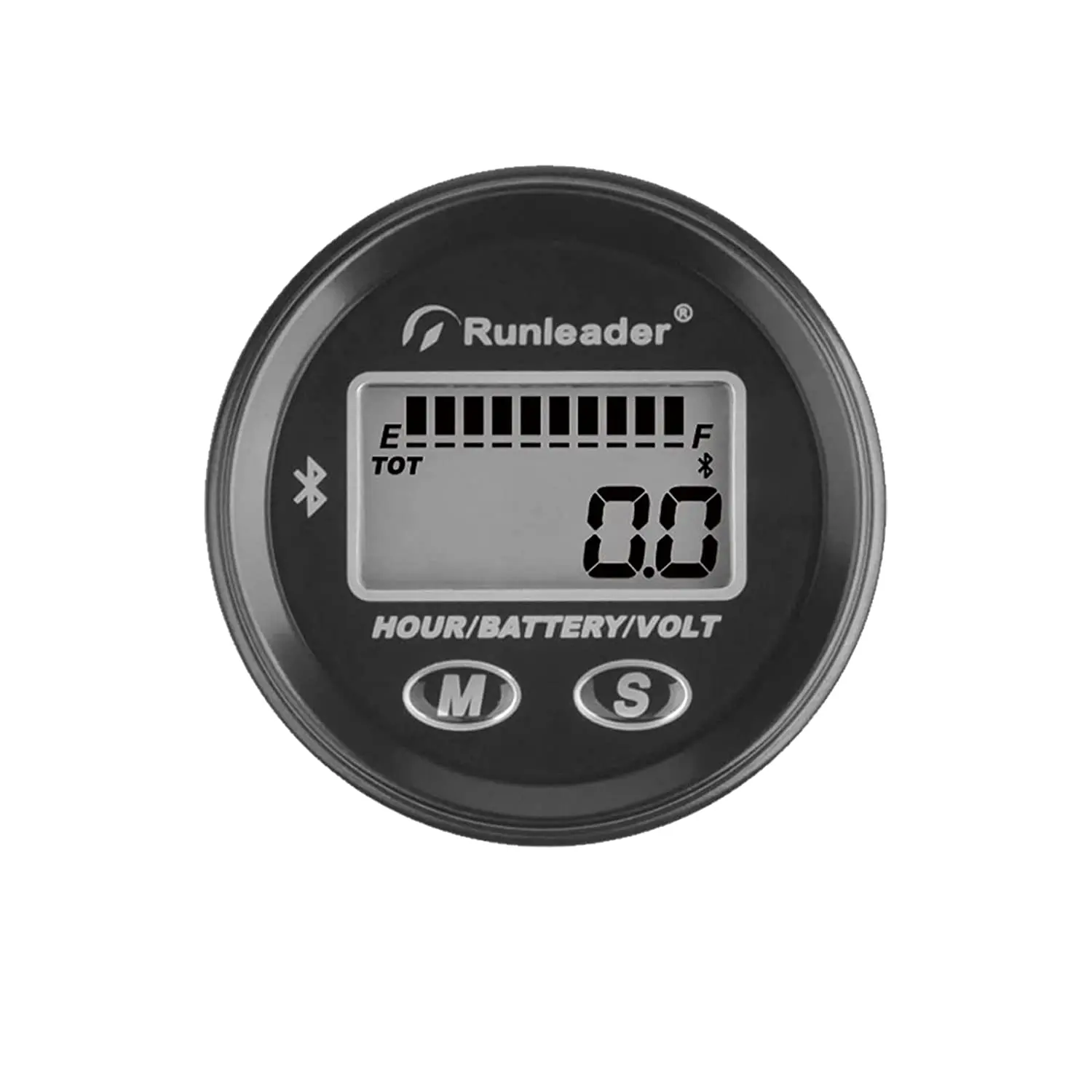 12V to 48V Bluetooth LCD Battery Level Meter,Volt Meter with Alert,Run Hours Record for Lead Acid Trojan Lithium Gel AGM LiFePO4