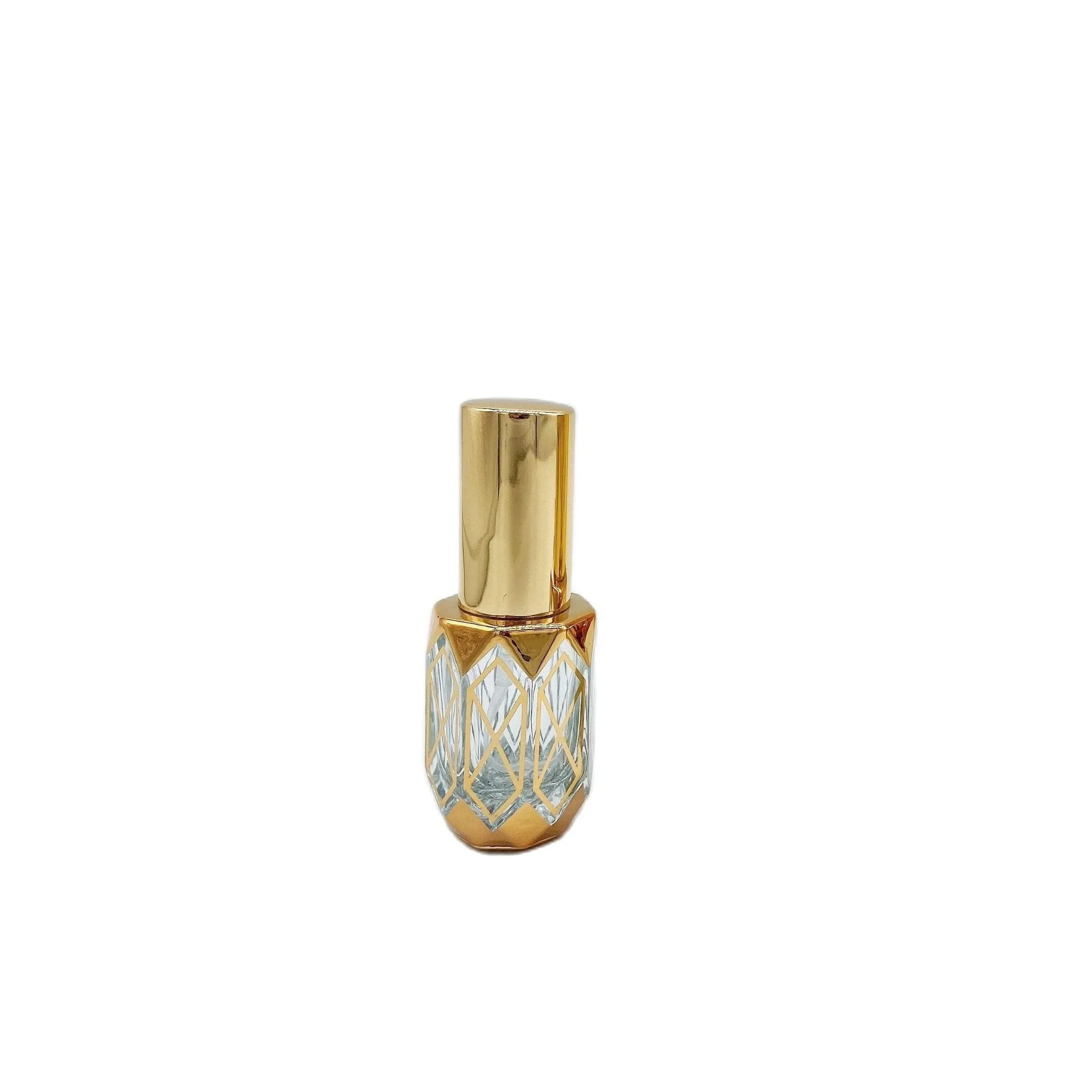 6ml Glass Perfume Spray Bottle Essential Oil Golden Carved Travel Mini Portable Cosmetic Containers Alcohol Fine Mist Atomizer images - 6