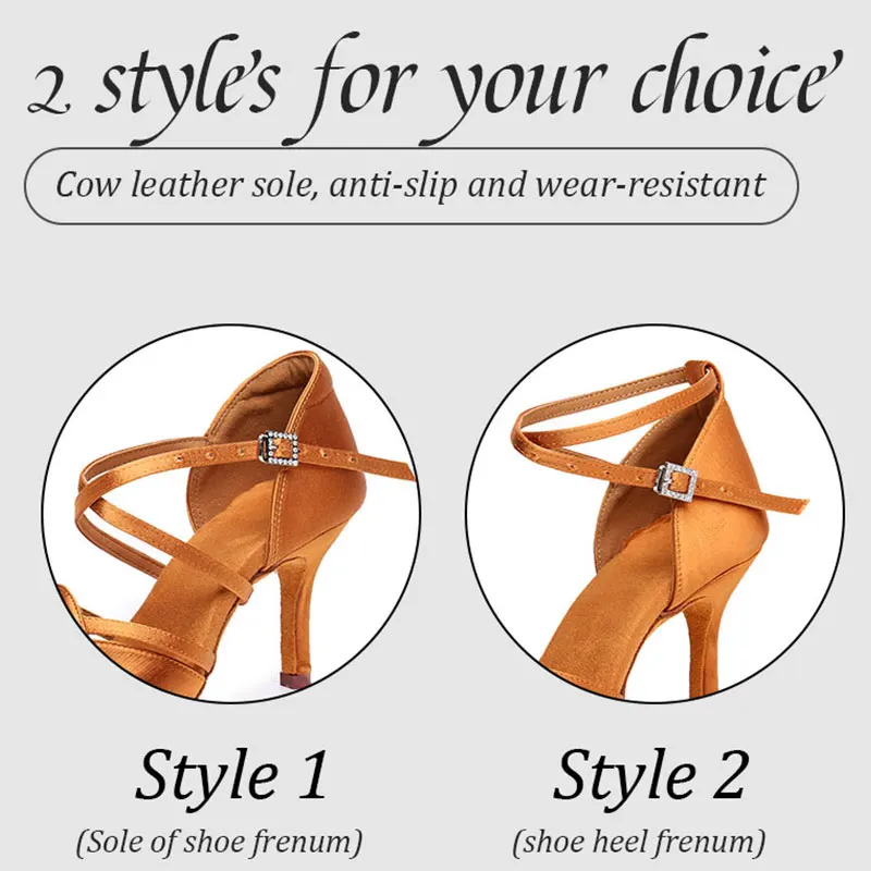 NACULIA Latin Dance Shoes Ballroom Women Professional Tango Salsa Sandals Dancing Shoes High Heel 8.5CM Quality Shoes for Ladies