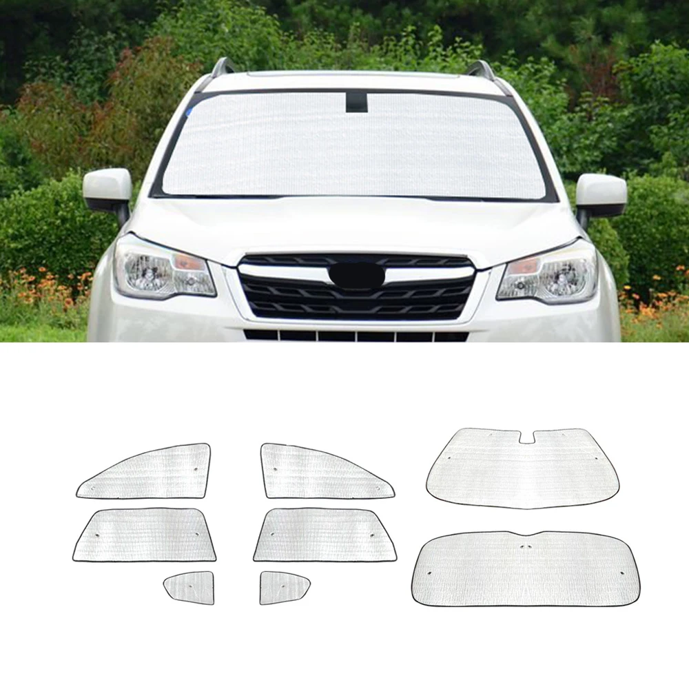 

For Subaru Forester 2019-2023 Auto Car Windshield Sunshade Sun UV Shield Block Cover One Set for Front Side Window Accessories