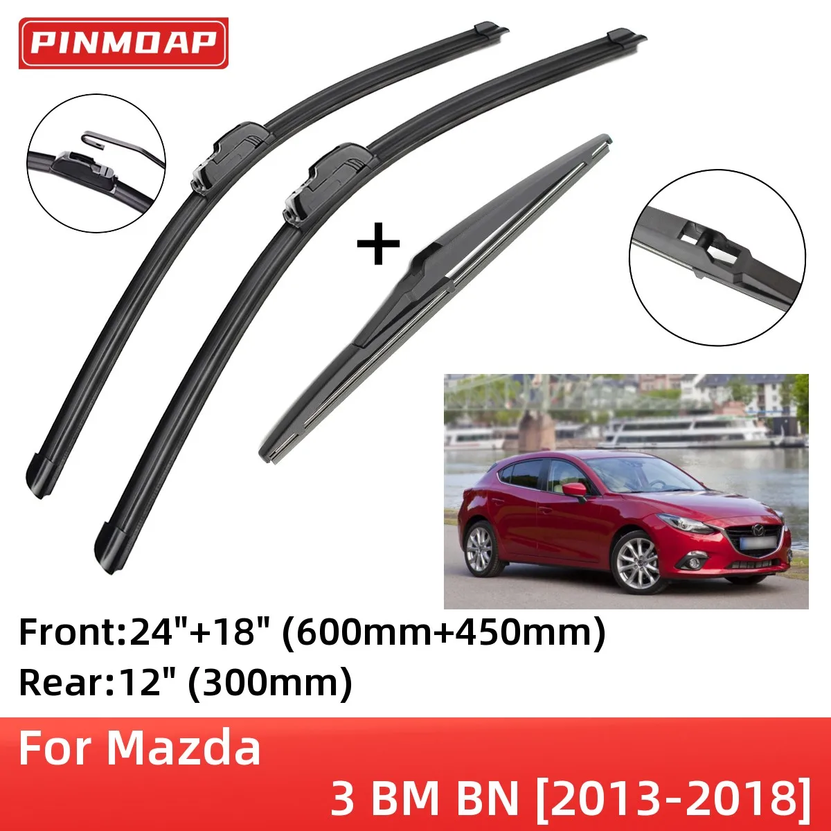 

Щетки стеклоочистителя для Mazda 3 BM BN 2013-2018, передние и задние щетки стеклоочистителя, аксессуары, J Hook 2013, 2014, 2015, 2016, 2017, 2018