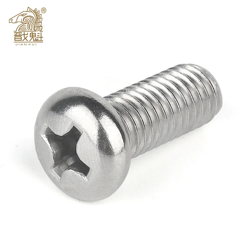 10/50 M2 M2.5 M3 M3.5 M4 M5 M6 M8 A2 304 Stainless steel Cross Round Phillips Pan Head Screw Bolt Dia 2 3 4 5 8mm Length 3-100mm