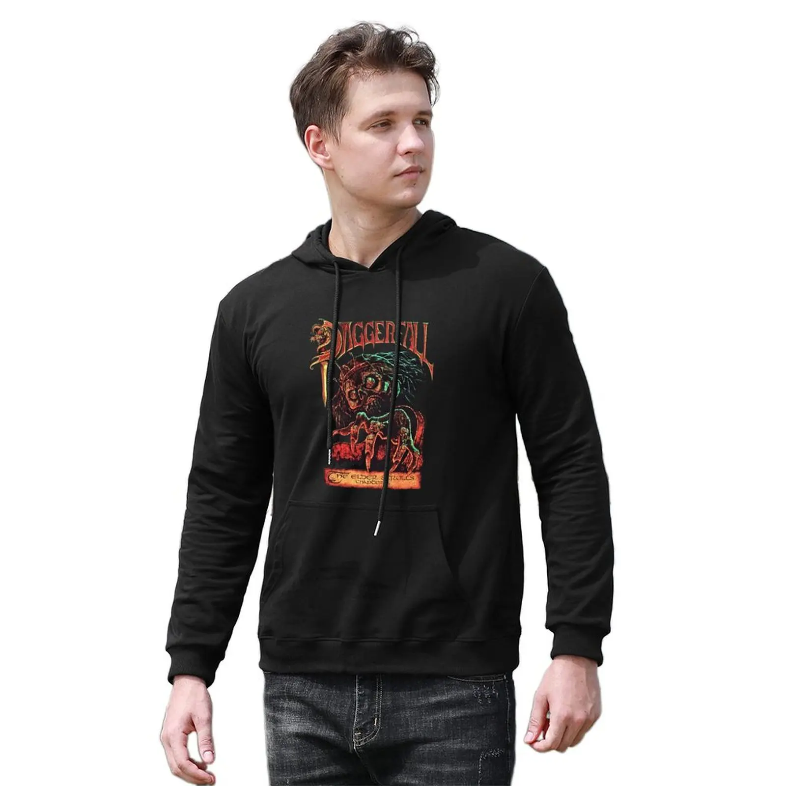 Daggerfall пуловер с капюшоном мужской зимний свитер мужская одежда толстовка