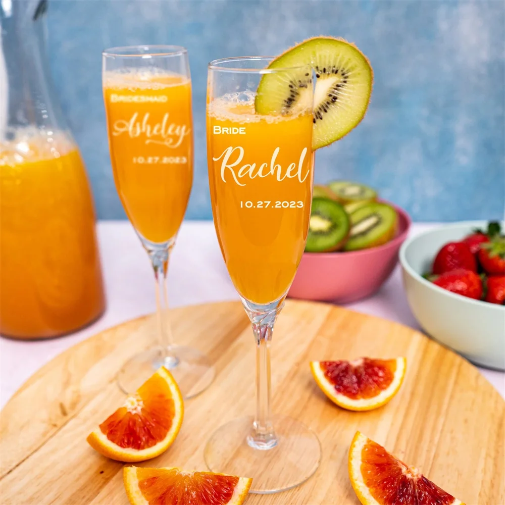 Индивидуализированная флейта цвета шампанского индивидуальные свадебные