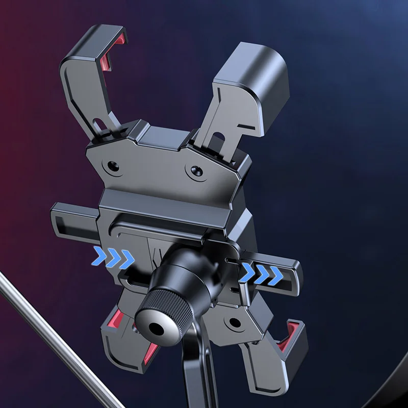 

Shock Absorption Mobile Phone Navigation Stand Four Claws Locked Riding Bracket Freely Adjust Mechanical Structure Anti-skid