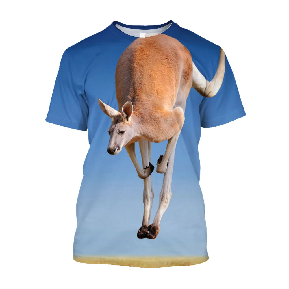 

Jumeast 3D Animal Kangaroo Men T-shirts Casual Baggy T Shirt Harajuku Fashion Streetwear Kawaii Youth Vitality Clothes T-shirty