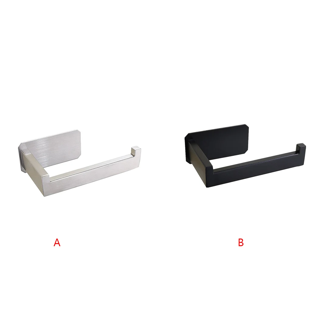 

Stainless Steel Hanger Square Double Layers Household Stand Rack Rustproof Paper Holder Strong Bearing Capacity Drawer Black