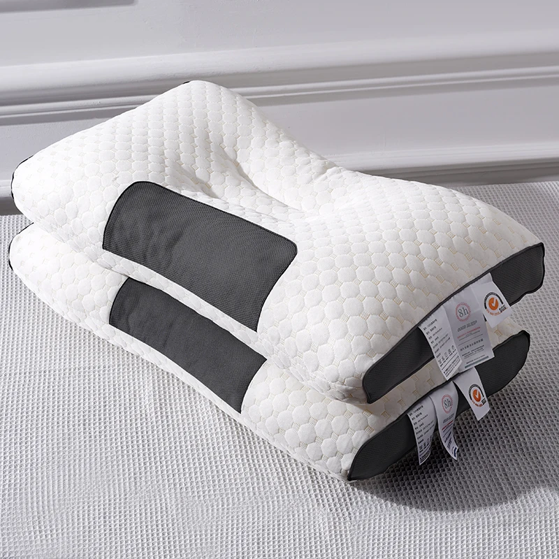 

Новая 3D спа массажная подушка с перегородкой для сна и защиты шеи, Вязаная хлопковая Подушка, постельное белье