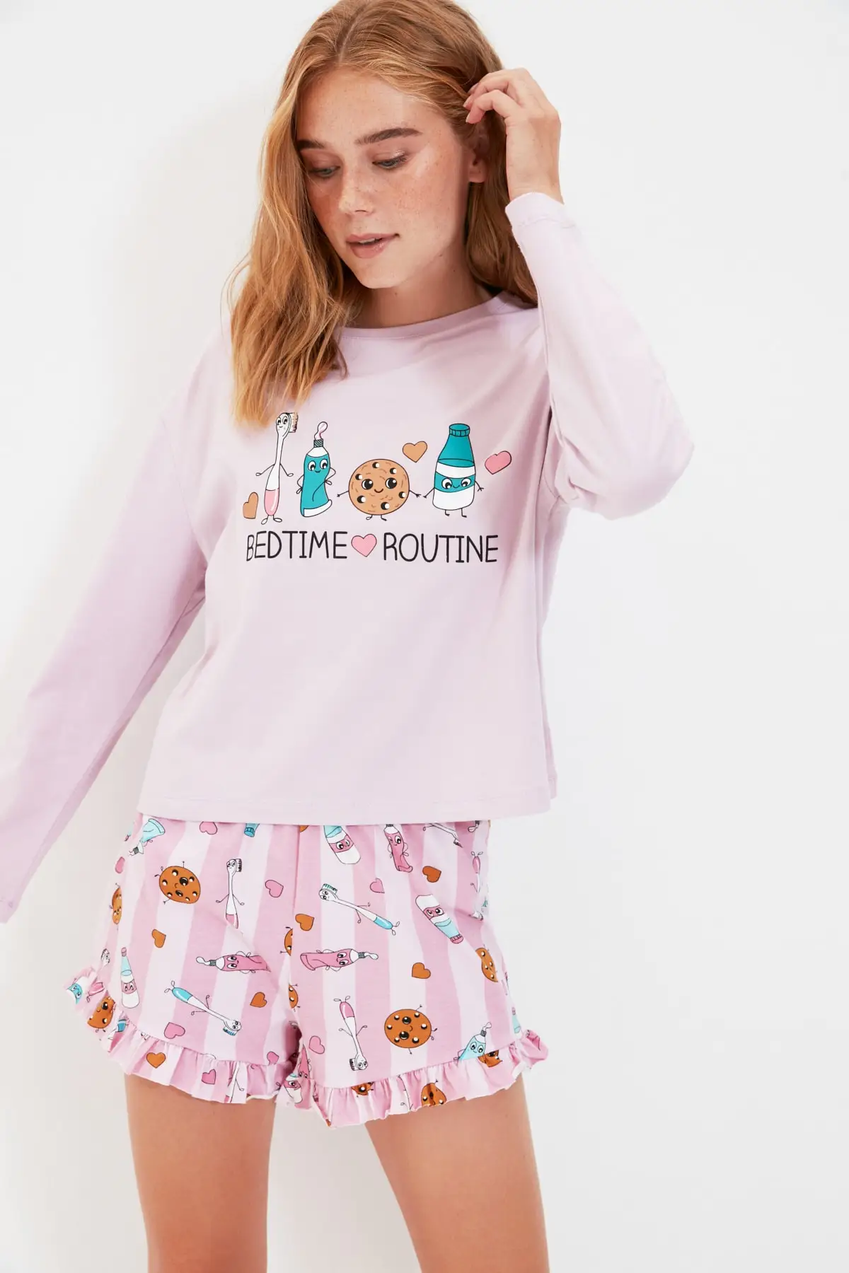 

Powder Printed Knitted Pajama set