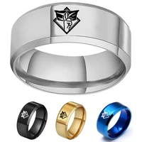 new 2022 anime fashion peripheral spells back to war with knotweed yuren wujou stainless steel ring nails wild rose imprint ring