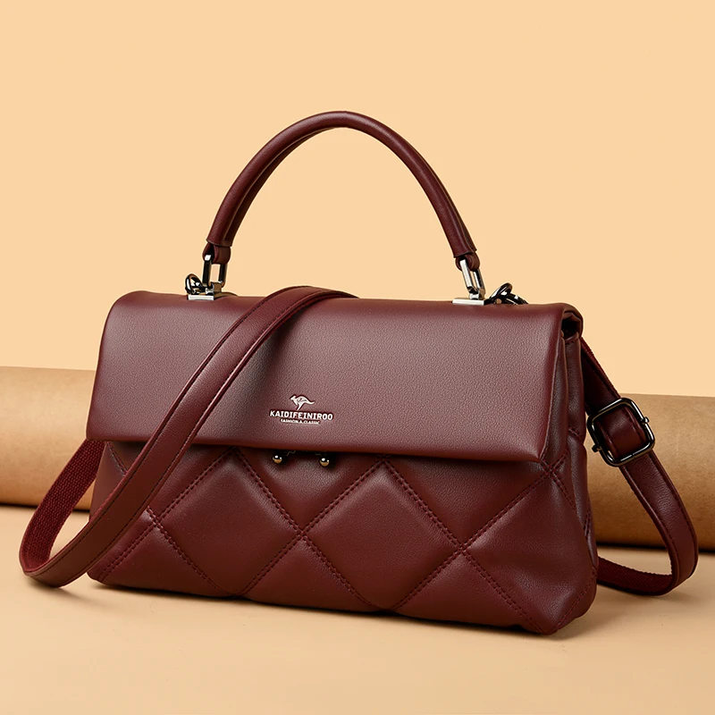 Роскошные дизайнерские сумки через плечо из мягкой кожи для женщин 2024 простая