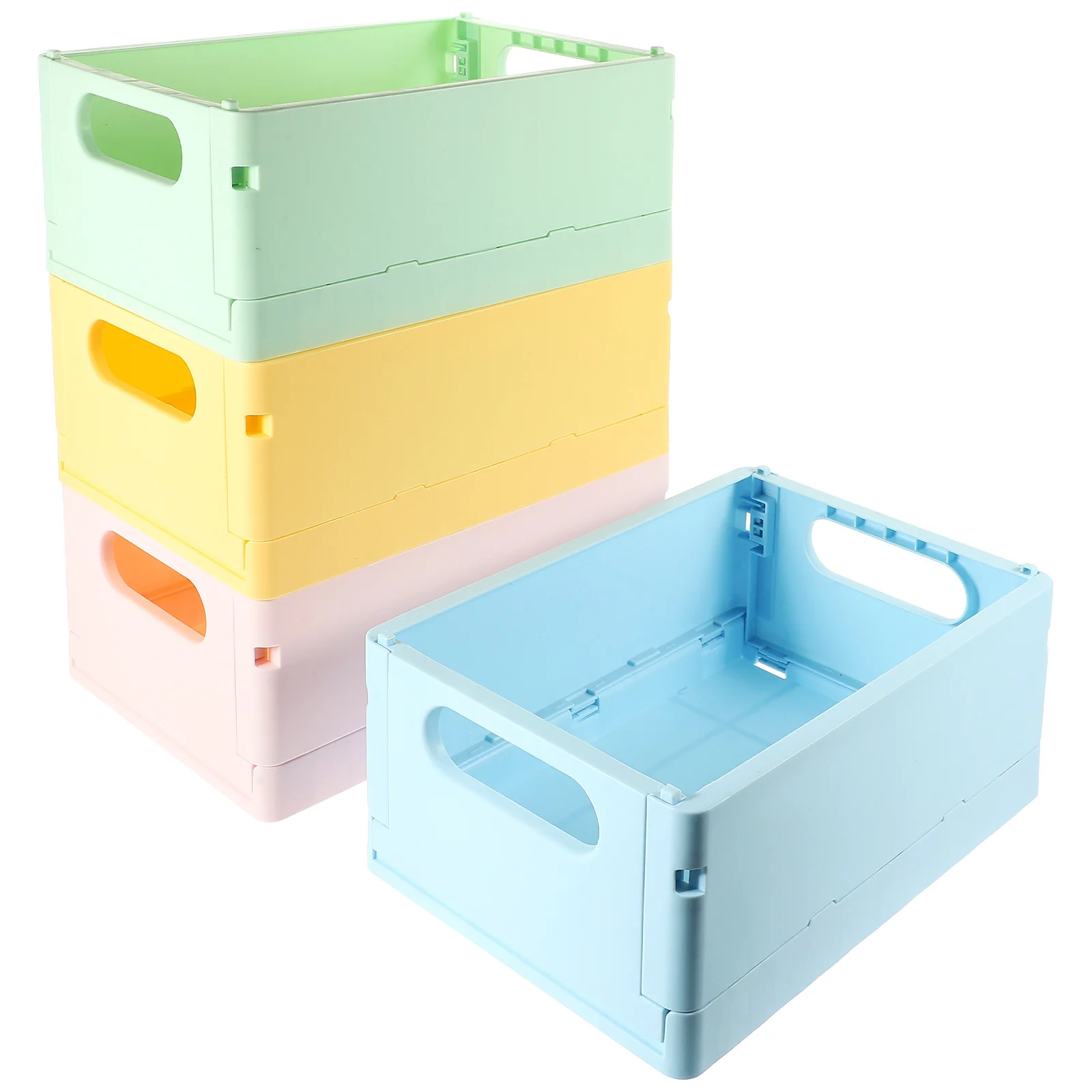 

Sundries Organizers Cube Storage Bin Desk Bins Collapsible Crate Stackable Case Women Cosmetics Home Use Creative Tabletop