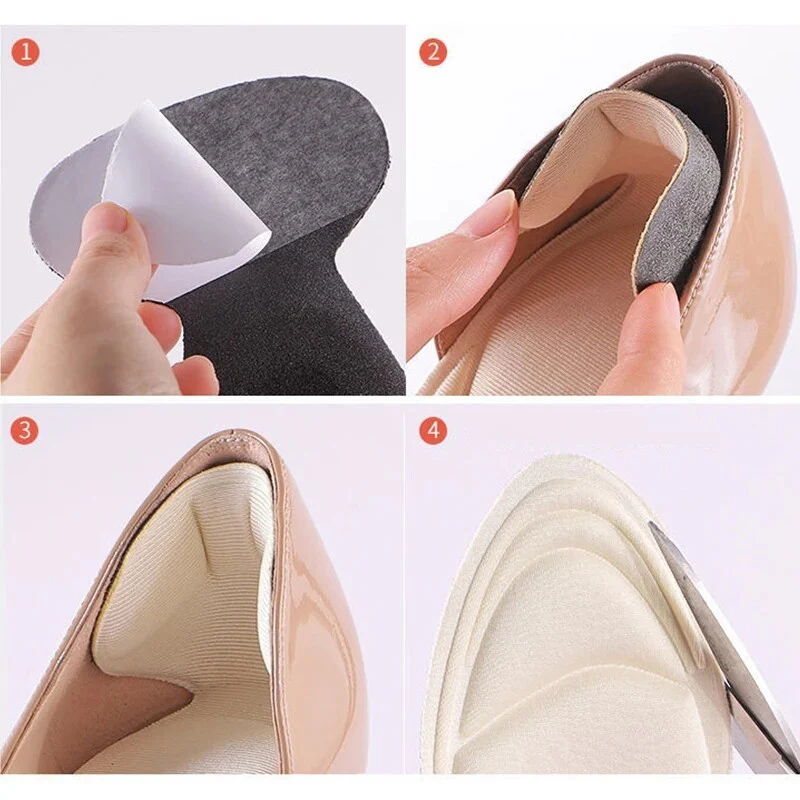 Comfort Breathable Memory Foam Insoles for Women High-heel Shoes Anti-slip Cutable Foot Care Massage Protection Shoe Pad 1/2pair
