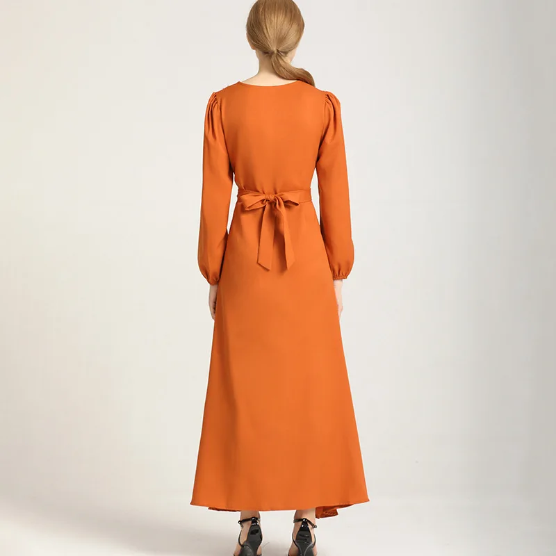 Женское длинное платье Abaya Дубай платье-макси в турецком мусульманском арабском