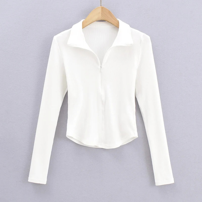 Винтажная одежда для женщин футболка белые пикантные Топы с длинным рукавом