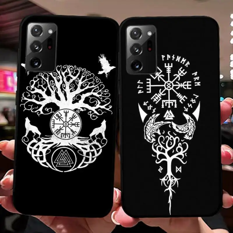 

Viking Vegvisir Logo Phone Case for Samsung Note 5 7 8 9 10 20 pro plus lite ultra A21 12 72