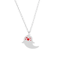 trendy ghost little ghost cute male and female hip hop couple necklace earrings keychain wholesale jewelry sets gift