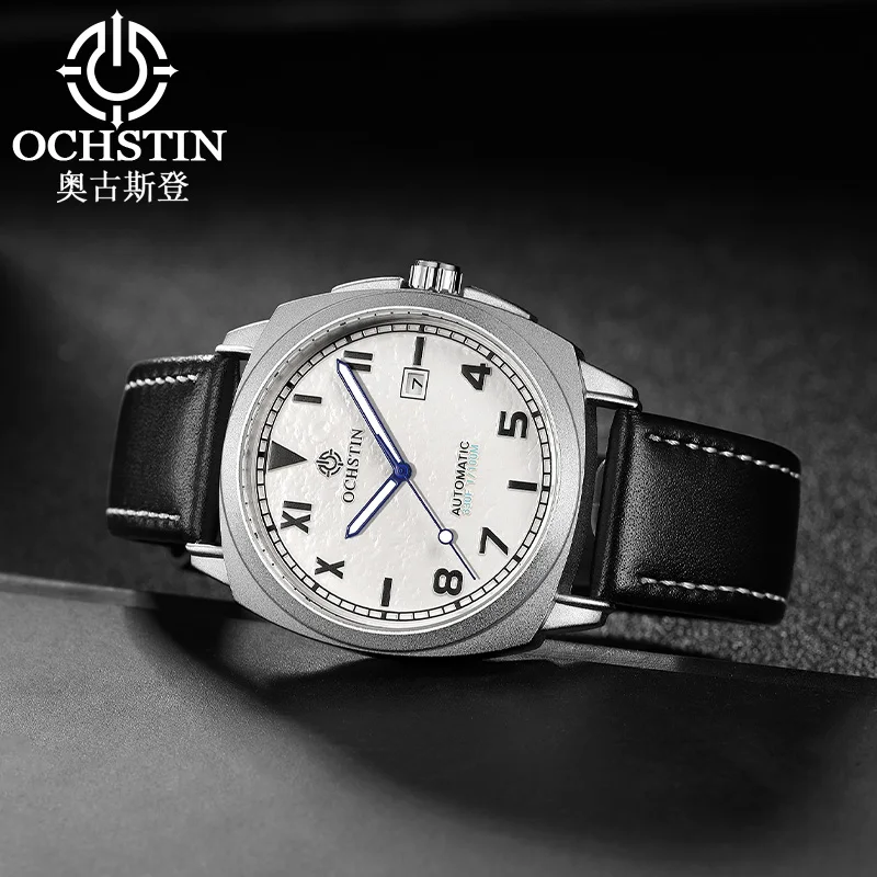 Фото Часы серии OCHSTIN Master, Лидер продаж, мужские часы с автоматическим механическим механизмом, мужские водонепроницаемые наручные часы с ремешком из натуральной кожи №2