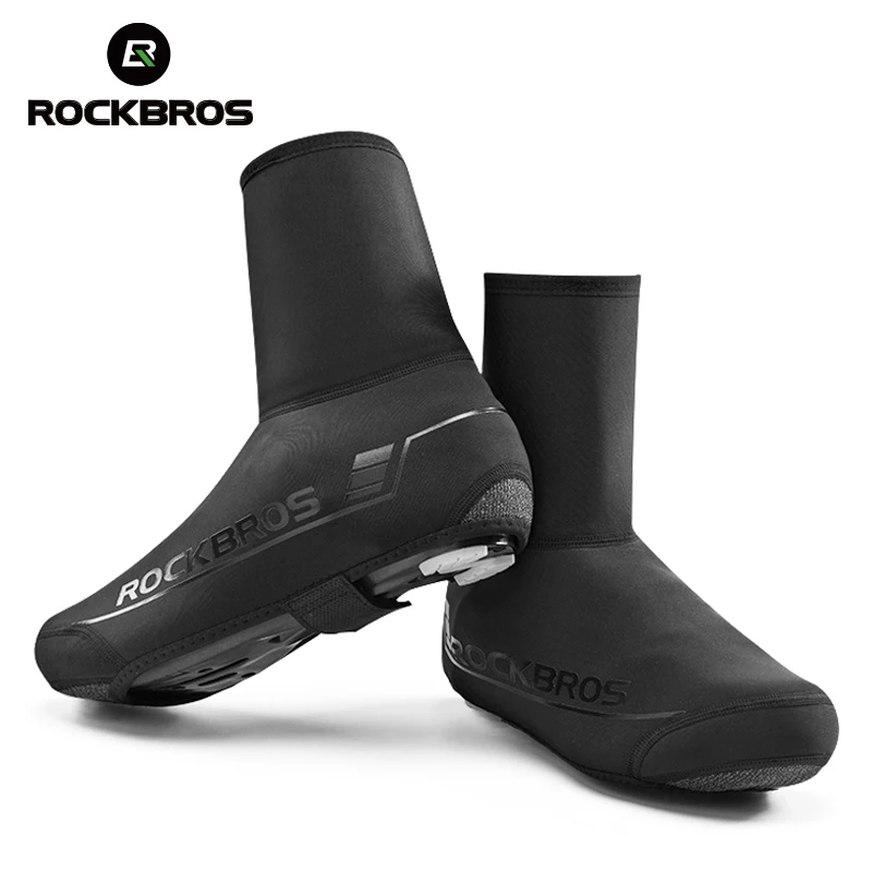 

ROCKBROS Red-dot Winter Waterproof Cycling Shoe Cover Reflective Thermal Elastic Rainproof Bike Shoe Cover Overshoes Boot Covers