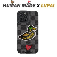 lens protection leather painted trendy brands nigo human made duck phone case for iphone11 12 13 promax xr xsmax 7plus cover