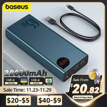 Baseus 65W Power Bank 20000mAh Portable Powerbank 22.5W 10000mAh QC 4.0 3.0 Fast Charging Charger Poverbank For iPhone 12 Xiaomi