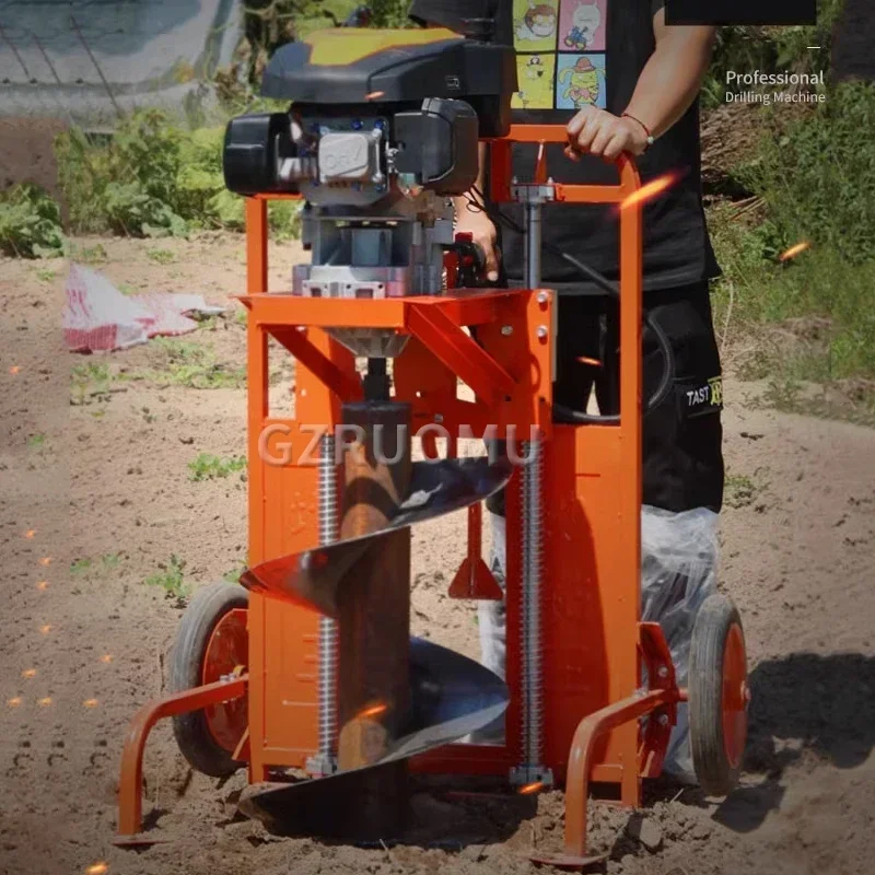 Фото Мощная буровая установка для земляных работ 225CC, 7.3 кВт, четырехтактный двигатель, педальный тип, для посадки деревьев и забивки свай №5