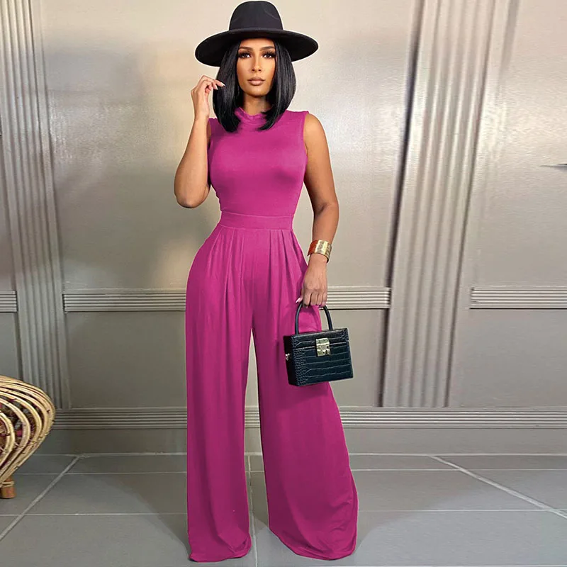 

Solid Elegant Two Piece Set Women 2022 Fashion Skinny Top and Loose Wide Leg Pants Suits Party Night Club Outfits Matching Sets