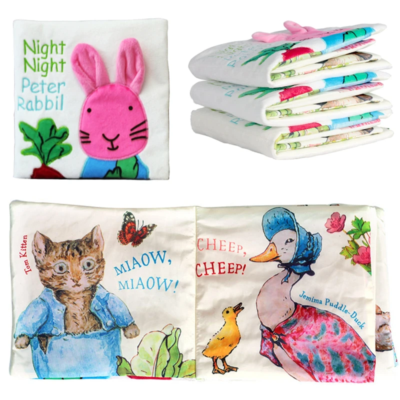 

Детские книжки из ткани кролик 0-24 месяцев кольцо для взаимодействия родителей и детей развивающая познавательная книга из ткани для чтения