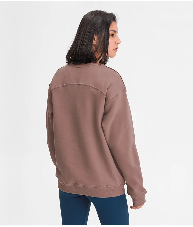 Lulu Women's Oversize Sportswear Sports and Leisure Sweatshirt Hoodies Sweater Outerwear Women's Hoodie Golf Wear Women Jumper