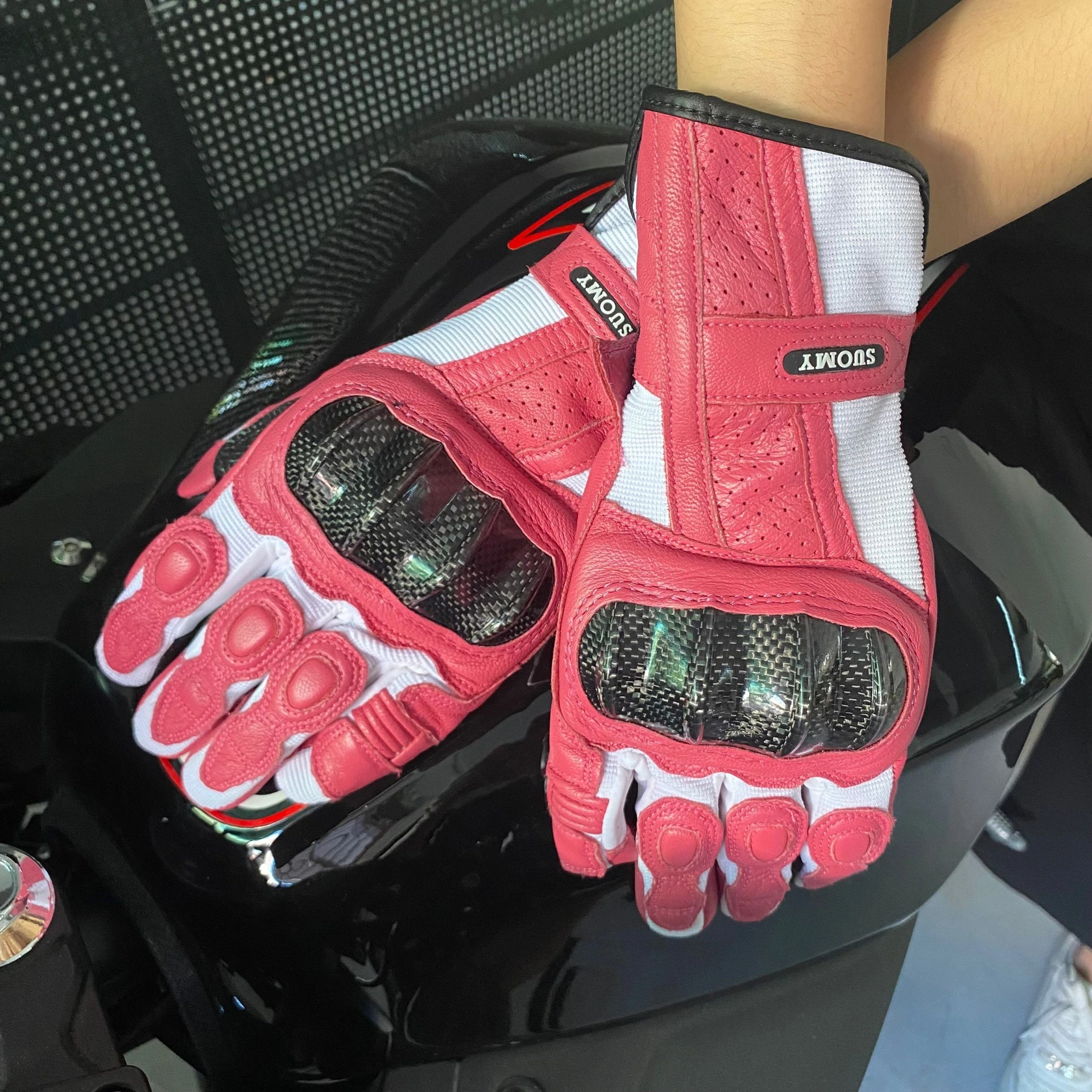 Перчатки мужские с закрытыми пальцами дышащие митенки для езды на мотоцикле