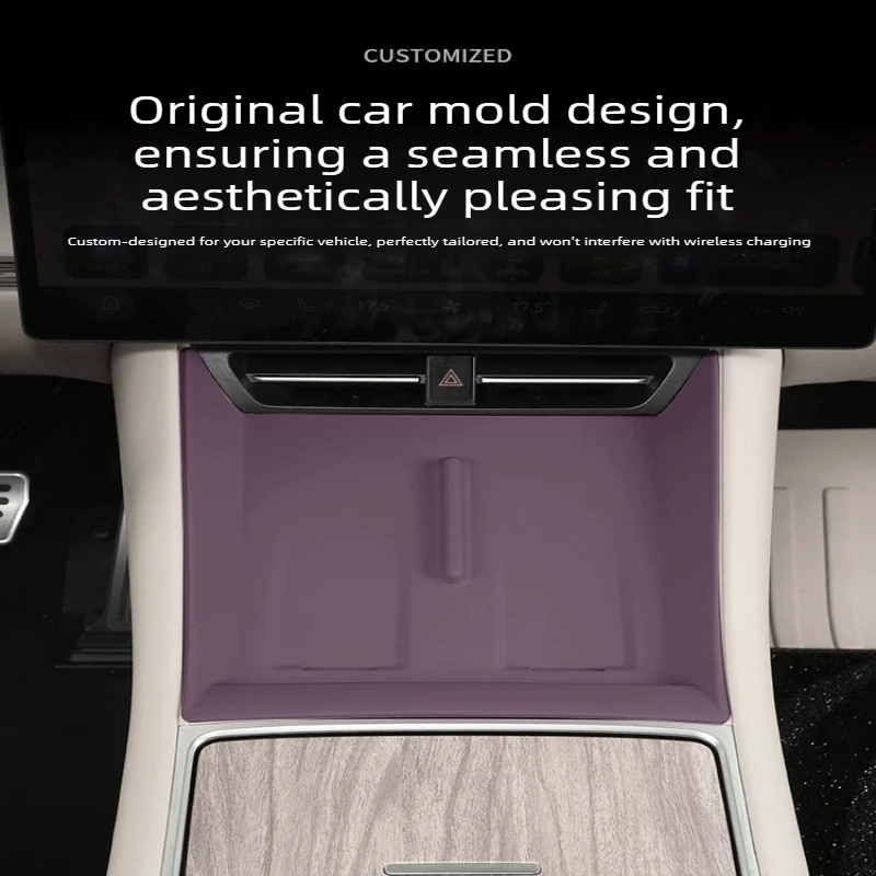 Фото Силиконовый противоскользящий коврик для полной защиты беспроводного зарядного устройства Luxeed R7 2026 года, премиальный аксессуар для индивидуального тюнинга интерьера №2