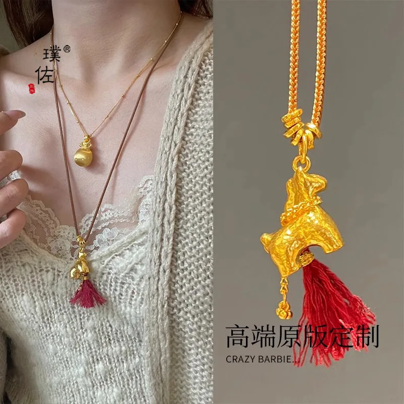 Jindian же 24-покрытие DIY аксессуары пони бахрома кулон ожерелье женский новый