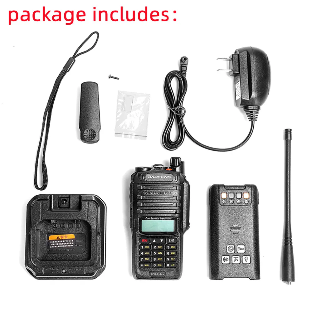 2023 Baofeng UV-9R Plus Waterproof Walkie Talkie UV9Rplus IP67 Dual Band Portable CB Ham Radios FM Transceiver 2-Way Radio