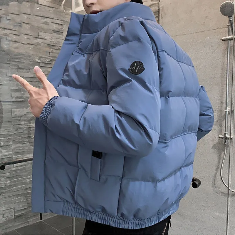 Winter 2022 Men's Golf Jacket Jacket Brand Casual Slim Collar Thick Warm Coat Men's Cotton Coat Men's Golf Sportswear