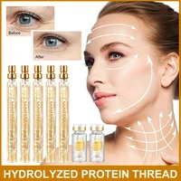 facial protein thread lifting set 24k gold serum active collagen silk thread anti aging skin firming moisturizing set skin care