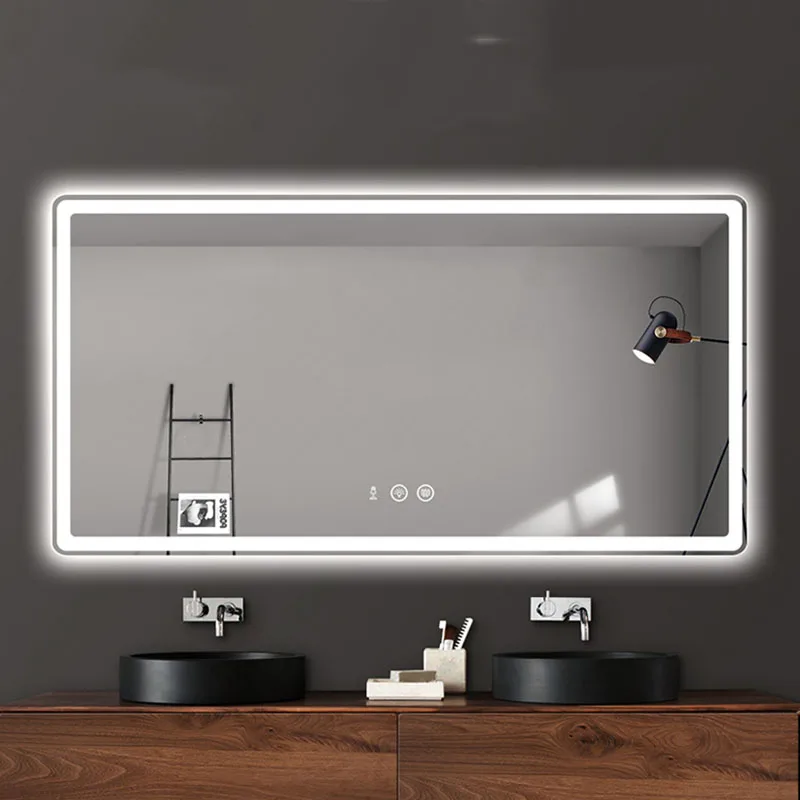 

Rectangle Wall Mirror Decorative Touch Large Aesthetic Decorative Mirror Nordic Smart Long Light Espelho De Mesa Room Decoration