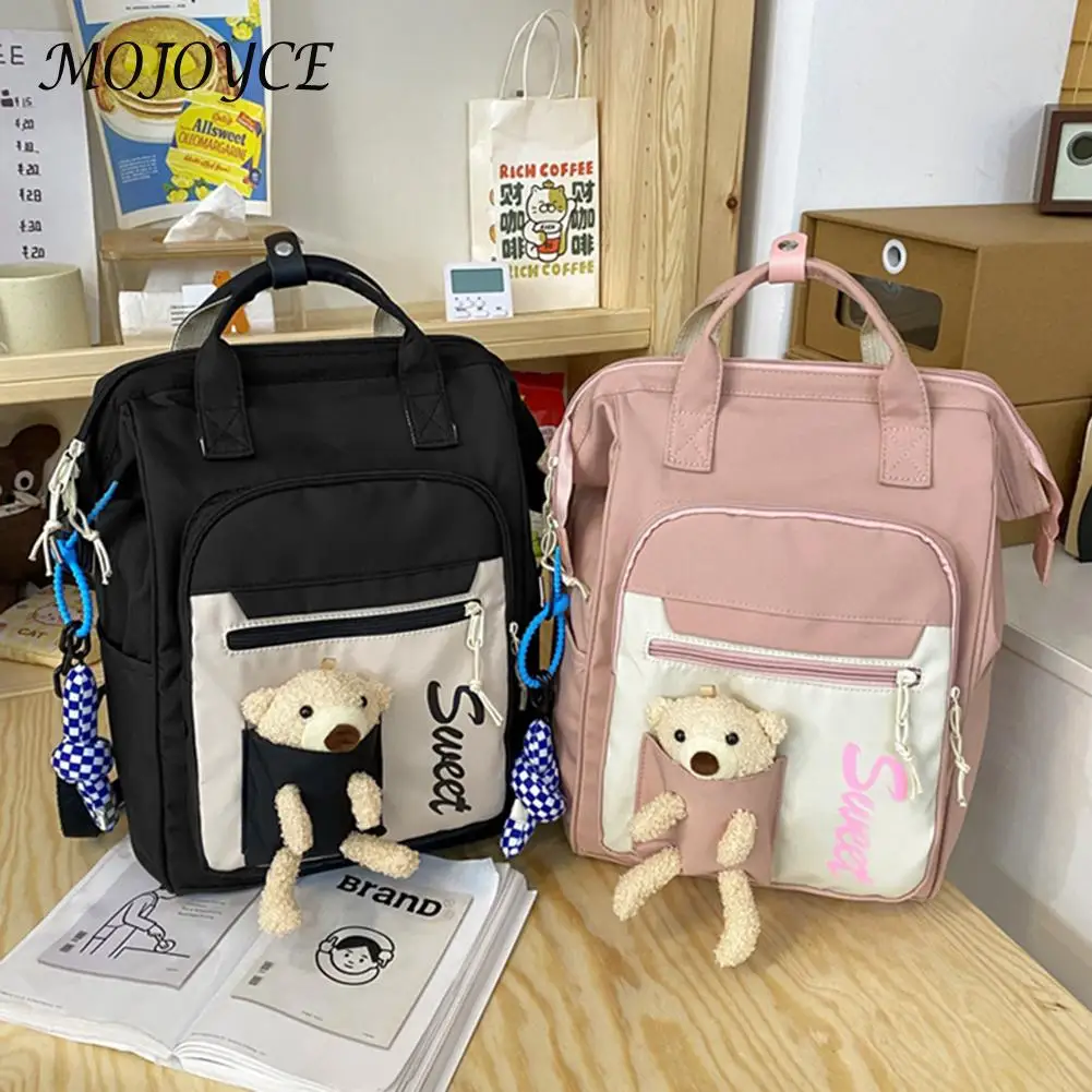 

Холщовый Рюкзак на молнии для женщин, повседневные женские ранцы в стиле преппи, школьный ранец для девочек-подростков, вместительная сумка...