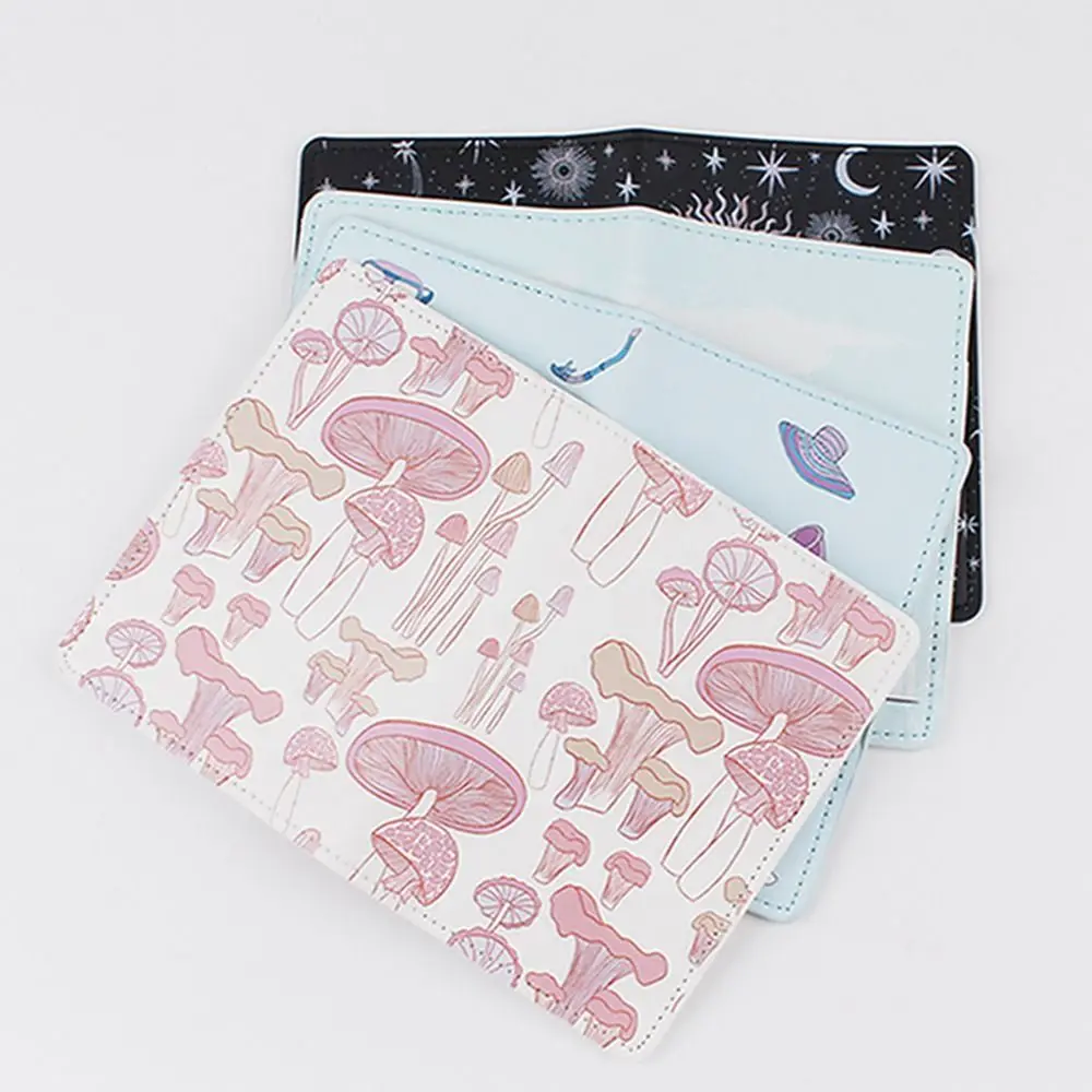 Кожаный держатель для паспорта с милым рисунком многофункциональная сумка