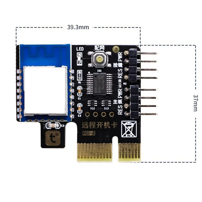3 переключателя переключения питания компьютера Wi-Fi Tuya Pcie-карта для настольного