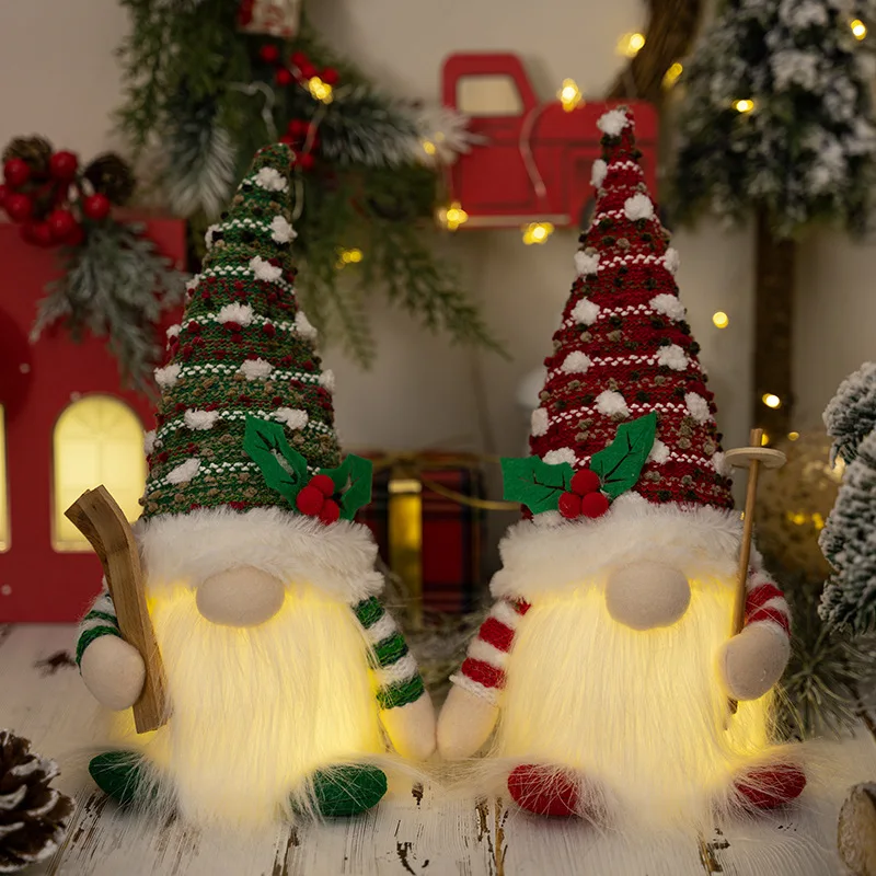 

Glowing Gnome Christmas Faceless Doll Merry Christmas Home Decoration Navidad Natal Gift for New Year 2023 Christmas Gifts