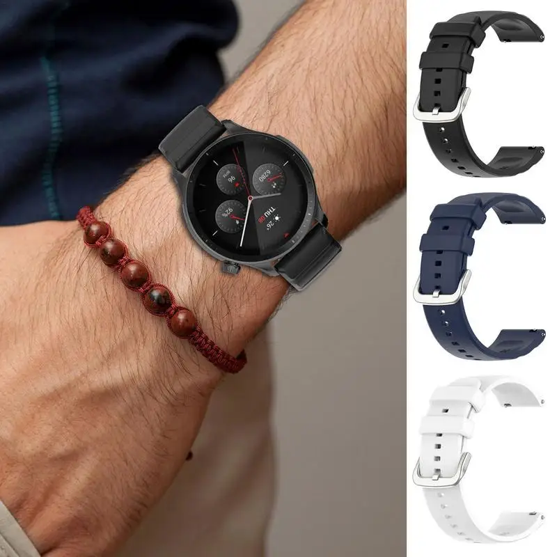 

Ремешок силиконовый для часов Huami Amazfit GTR4, мягкий водонепроницаемый сменный Браслет с защитой от пота, 22 мм, аксессуары для наручных часов