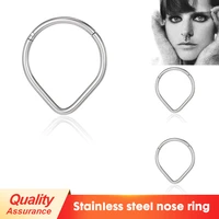 1pcs stainless steel oval nose rings nose clips nose pins body piercing jewelry nose rings for girls