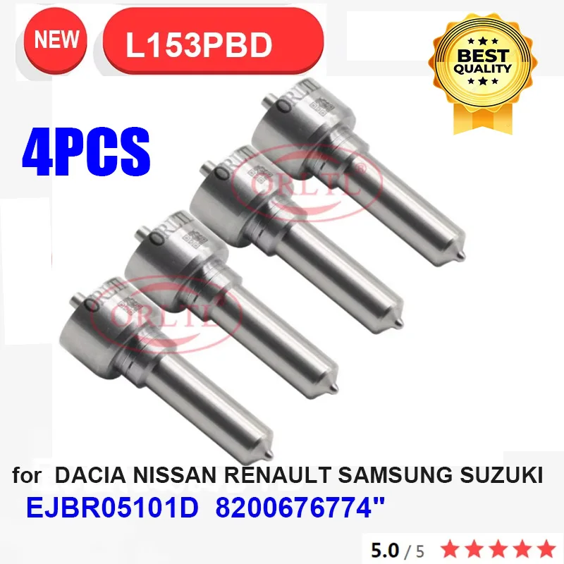 4 шт. L153PBD дизельная форсунка L 153 PBD для RENAULT 8200676774 EJBR05101D EJBR03101D 82 00 676 774