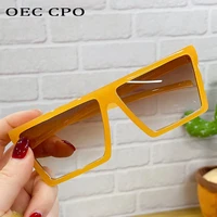 oec cpo oversized shades square sunglasses women fashion colorful sun glasses female punk orange big frame eyeglasses uv400