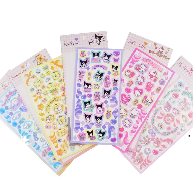 

Kawaii Anime Series Sticker Sanrio Hellokittys Kuromi My Melody Cinnamoroll Cartoon Mobile Waterproof Diy Sticker Gifts