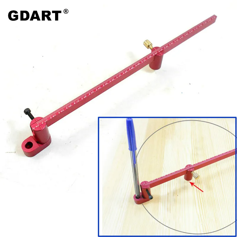 

300mm Woodworking Arc Circle Drawing Compasses Adjustabel Scribing Gauge Center Finder Ruler for Woodturners Bowls Lathe Work