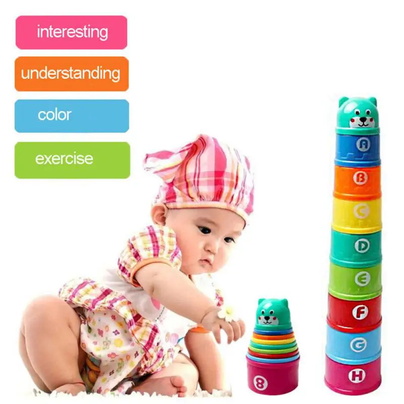 

Fun Baby Stacking Cups Tower Educational Intelligence Learning Toy Children Birthday Christmas Xmas Gift Water Play Bath Toy