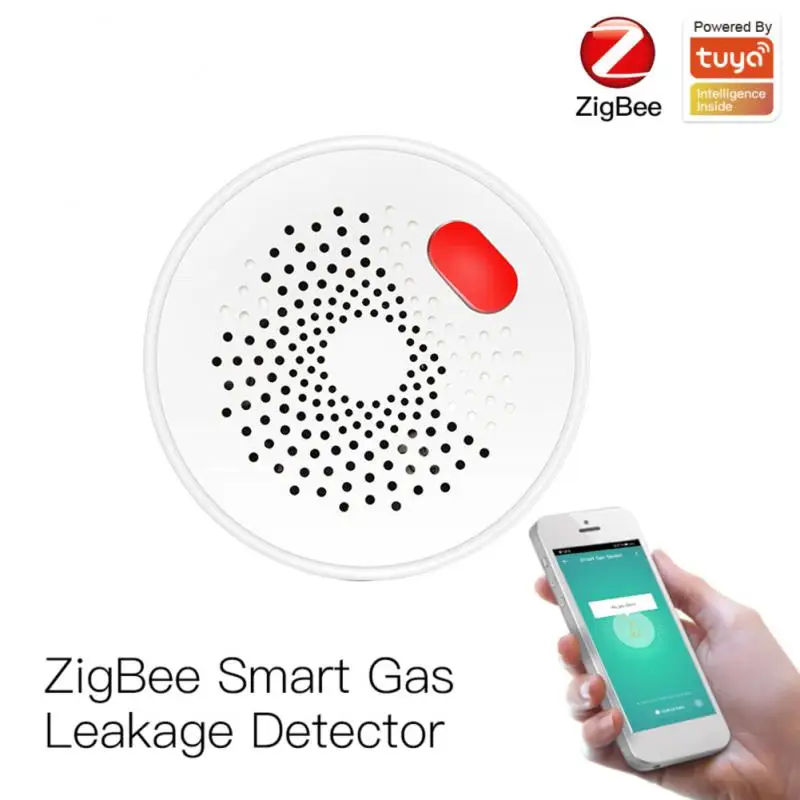 

Смарт-детектор утечки газа Zigbee, горючий пропан, Бутан, метан, датчик естественной безопасности Предупреждение датчик умного дома с вилкой д...