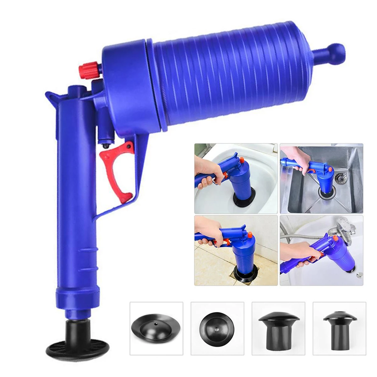 

High Pressure Drain Blaster Air Drain Pump Toilet Plunger Clogged Pipe Cleaner High Pressure Drain Blaster High Pressure Drain